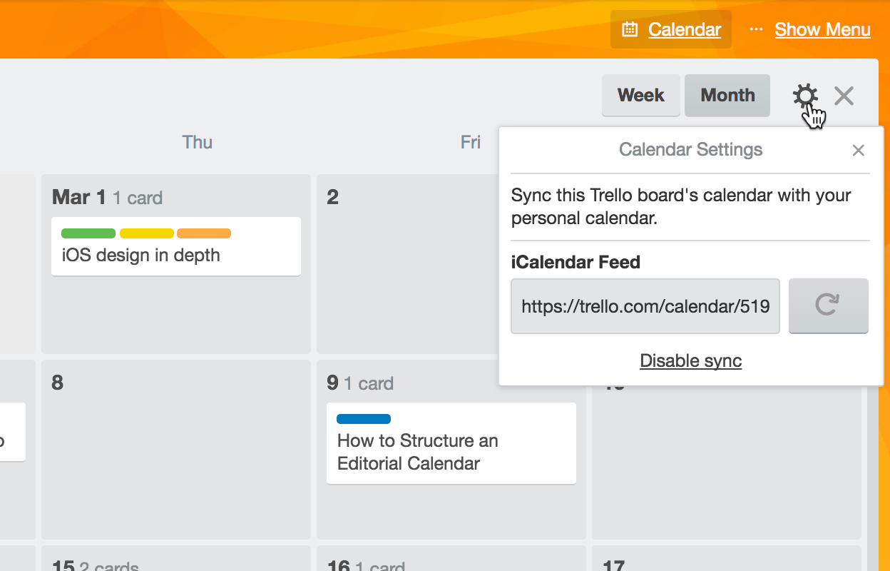 Trello Power Up Calendar Power Up