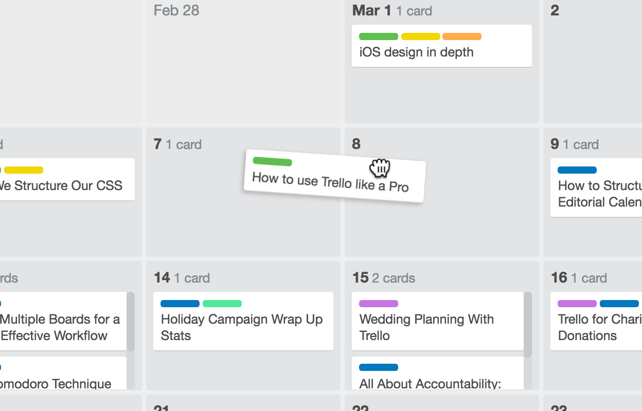 calendar power up trello